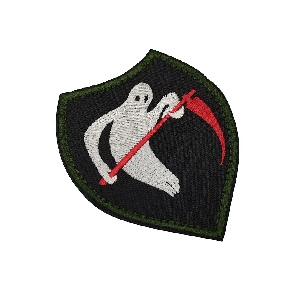 Parche del ejército fantasma, insignia de moral militar, gancho y bucle, mochila al aire libre y apliques para ropa, pegatinas de parche bordado - imagen 2