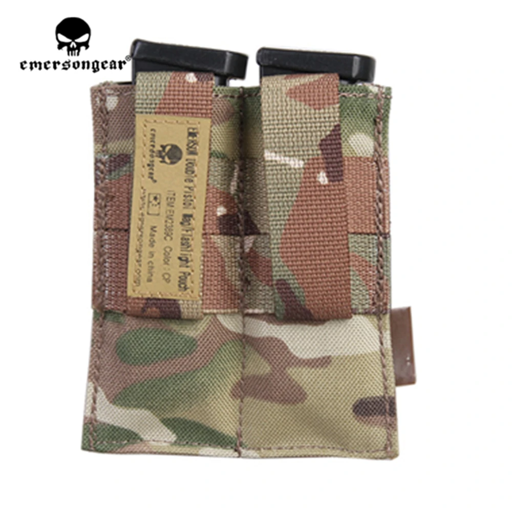 Emersongear-estuche táctico de alta velocidad para pistola, bolsa de munición de doble pistola, Molle Airsoft CS Mag, funda de dibujo rápido - imagen 4