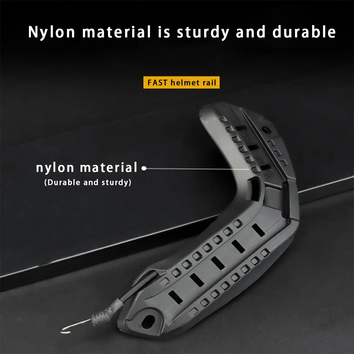 Cascos tácticos de alta calidad, riel lateral, más colores a elegir, ligeros para montaje, accesorios para casco de combate de arco rápido, 2 uds. - imagen 5