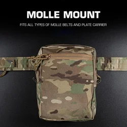 Bolsa táctica MOLLE compacta para chaleco caza y cinturón