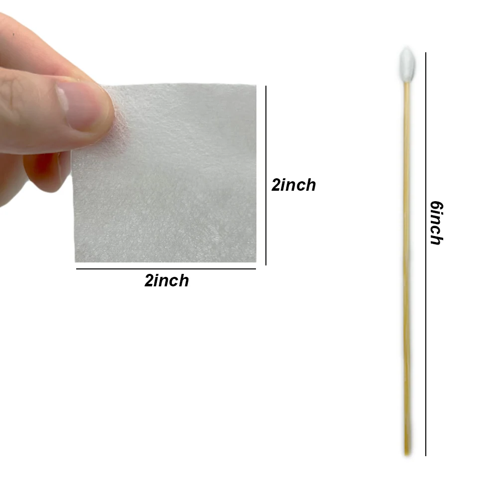 Kit de limpieza de armas, parches de limpieza de pistolas de 2 pulgadas, hisopos de algodón de bambú sin pelusa de 6 pulgadas, suministros de limpieza de armas, accesorios para armas de caza - imagen 5