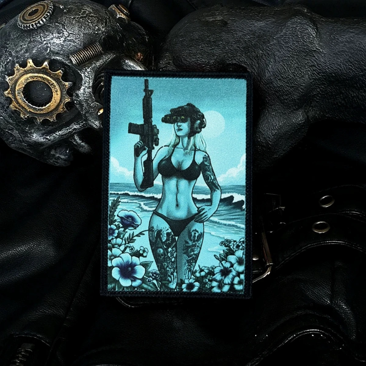 Brazalete militar táctico ruso para chica Sexy para vacaciones en la playa, insignia de moral de Chevron, pegatina para mochila, parches estampados para ropa - imagen 3