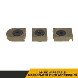 Gestor de cables M-LOK metálico para rieles tácticos