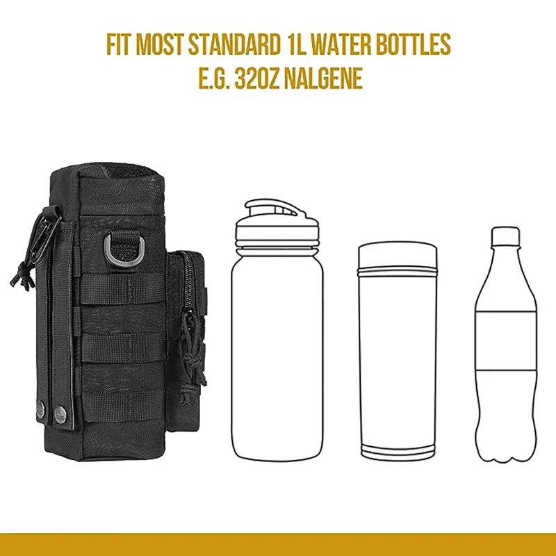ONETIGRIS-bolsa táctica EDC para botella de agua, soporte MOLLE para acampar, caza militar, soporte para deportes - imagen 4