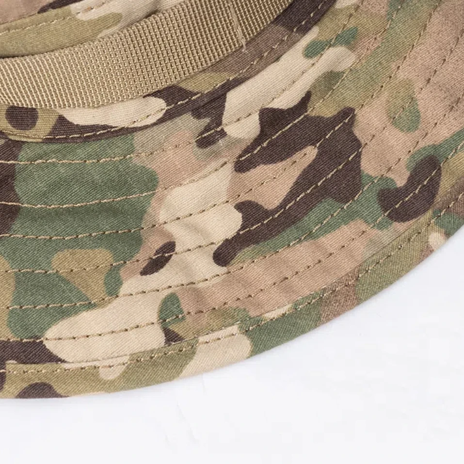 Visera de borde redondo para deportes al aire libre, sombrero de pescador de pesca, sombrero táctico, protector solar transpirable, secado rápido - imagen 3