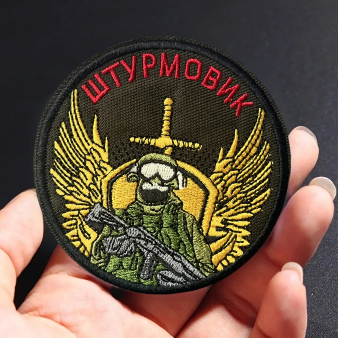 Parches bordados de gancho y bucle "Aircraft Attack Angel" para ropa, pegatinas decorativas para mochila de moral táctica militar - imagen 3