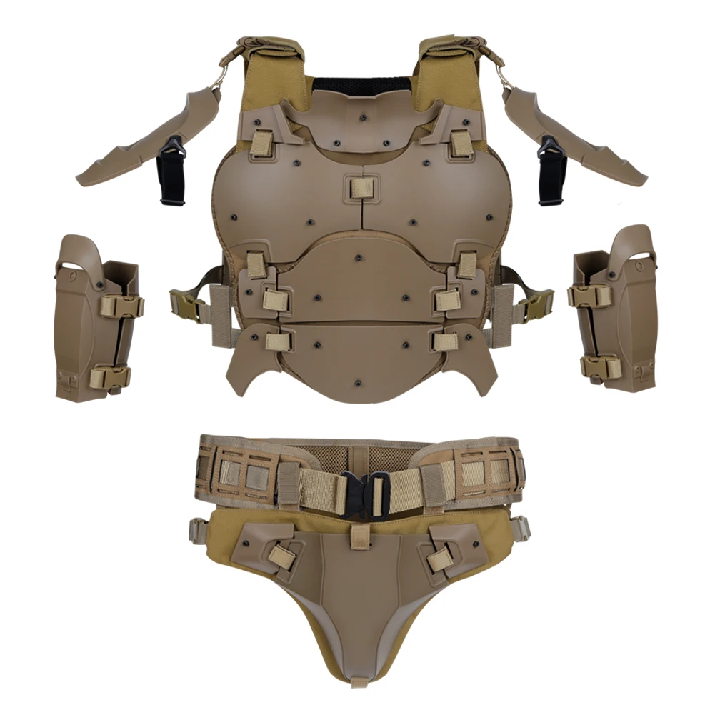 Armadura táctica MOLLE Modular 3D chaleco protector de caza traje para tiro de Paintball, CS Wargame, Cosplay, accesorio de fiesta de baile - imagen 2