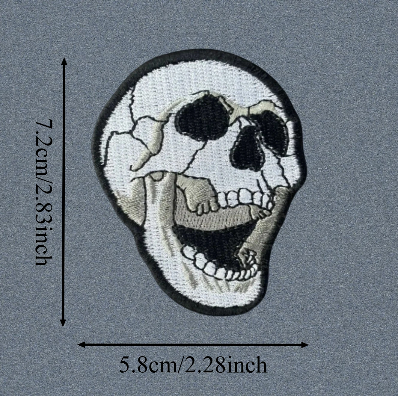 Parche bordado de calavera Punk, gancho y bucle táctico militar, decoración para mochila, insignia de moral, pegatinas, parches para brazalete para ropa - imagen 4