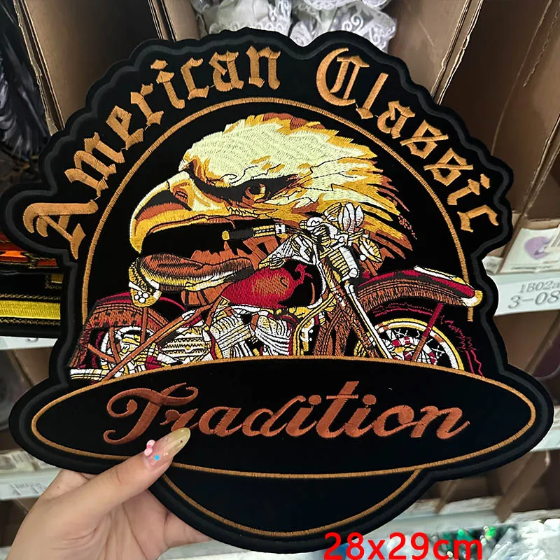 Punk Biker Patch Ijzer Op Patches Op Jas/Kleding Grote Motorcycle Club Geborduurde Patches Voor Kleding Naaien/Smeltbare Badges - imagen 4