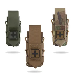 Bolsa porta torniquete MOLLE con bolsillo de primeros auxilios