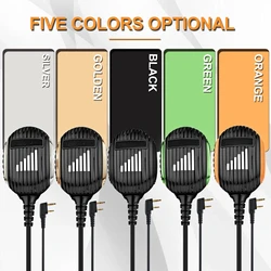 Micrófono de Mano ANYSECU para Walkie Talkie, Altavoz de Palma, Conector K, 2W, 8ohm, con Cable Elástico, 5 Colores, PTT Único