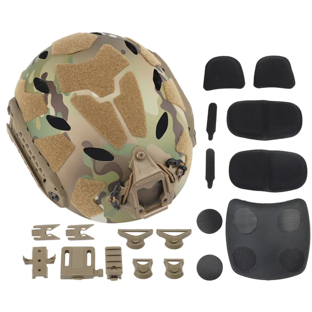 Casco táctico Militar rápido, protector ligero SF de corte alto, dispositivo de visión nocturna para Paintball Airsoft - imagen 5