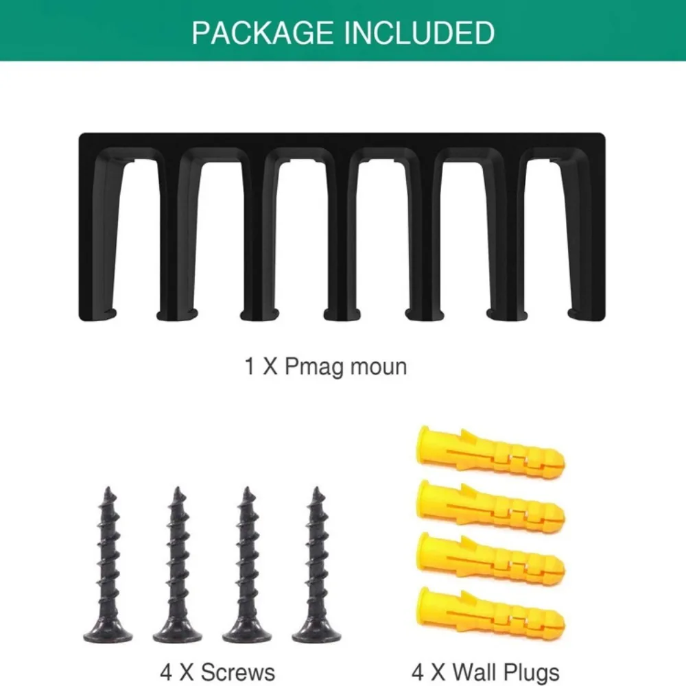 Soporte táctico para revistas estándar 6X AR15 PMAG, soporte magnético para montaje en pared, almacenamiento seguro para accesorios Airsoft de caza - imagen 5