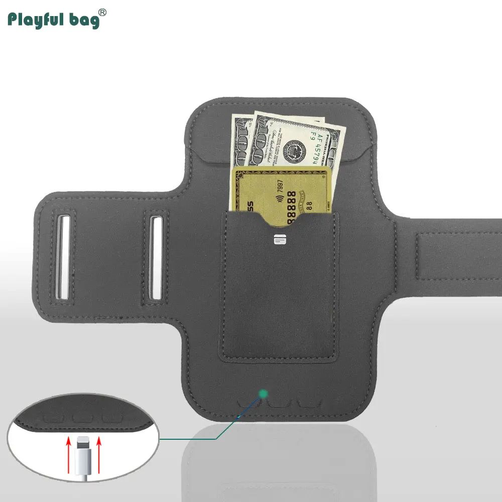 Bolsa de brazo para teléfono móvil deportiva de 6,1/6,9 pulgadas con pantalla táctil, bolsa ligera para brazo para correr al aire libre AVA322 - imagen 3