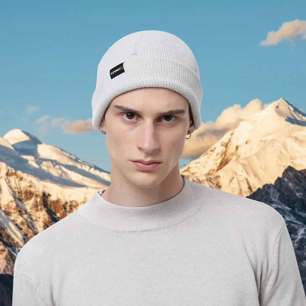 Gorro térmico de punto para hombre y mujer, gorro cálido de Color sólido, suave, para clima frío, correr, esquiar y caminar, para Otoño e Invierno - imagen 4