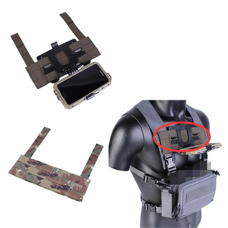 Panel de funda para teléfono móvil, chaleco táctico para colgar en el pecho, Panel de correa MOLLE D3CRM D3CRX