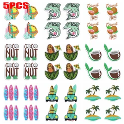 Parche termoadhesivo bordado palmeras coco estilo resort Hawái DIY