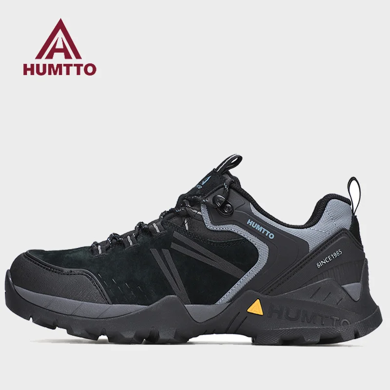 HUMTTO zapatos de senderismo al aire libre para hombre, deportes de invierno, zapatos de caza impermeables, botas tácticas de escalada, zapatos de trekking de cuero para mujer