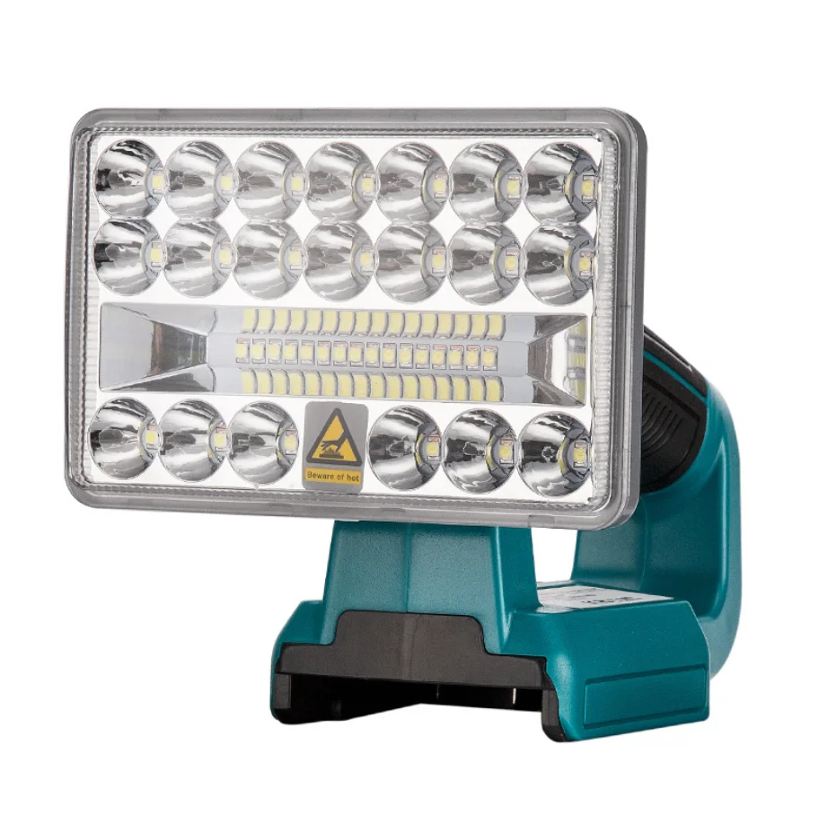 Lámpara LED de trabajo de 18V, linterna para exteriores, foco de luz para Makita BL1430 BL1830, batería de litio, iluminación para exteriores con USB - imagen 2