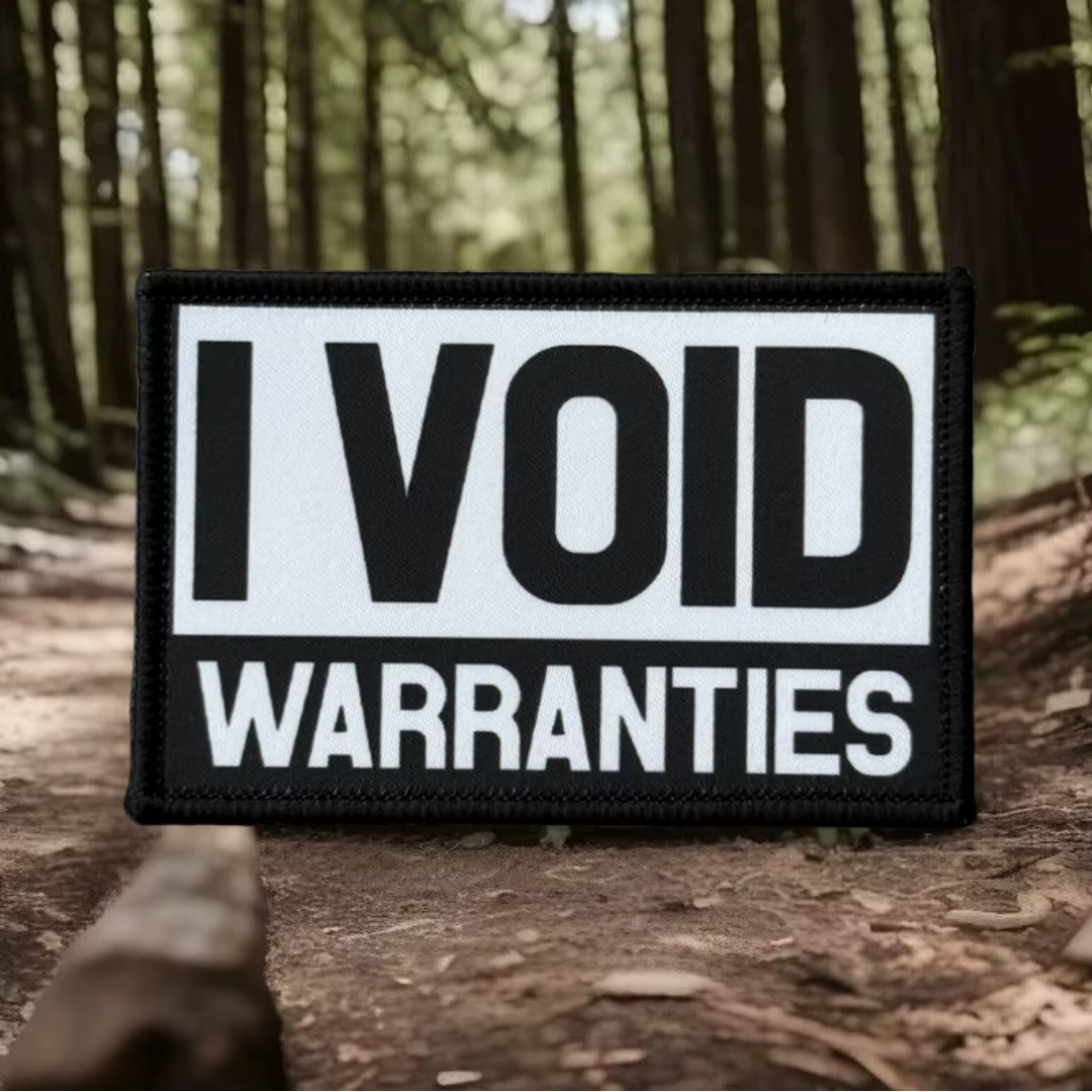 Parche táctico moral I Void Warranties – Velcro para mochila y ropa - imagen 5