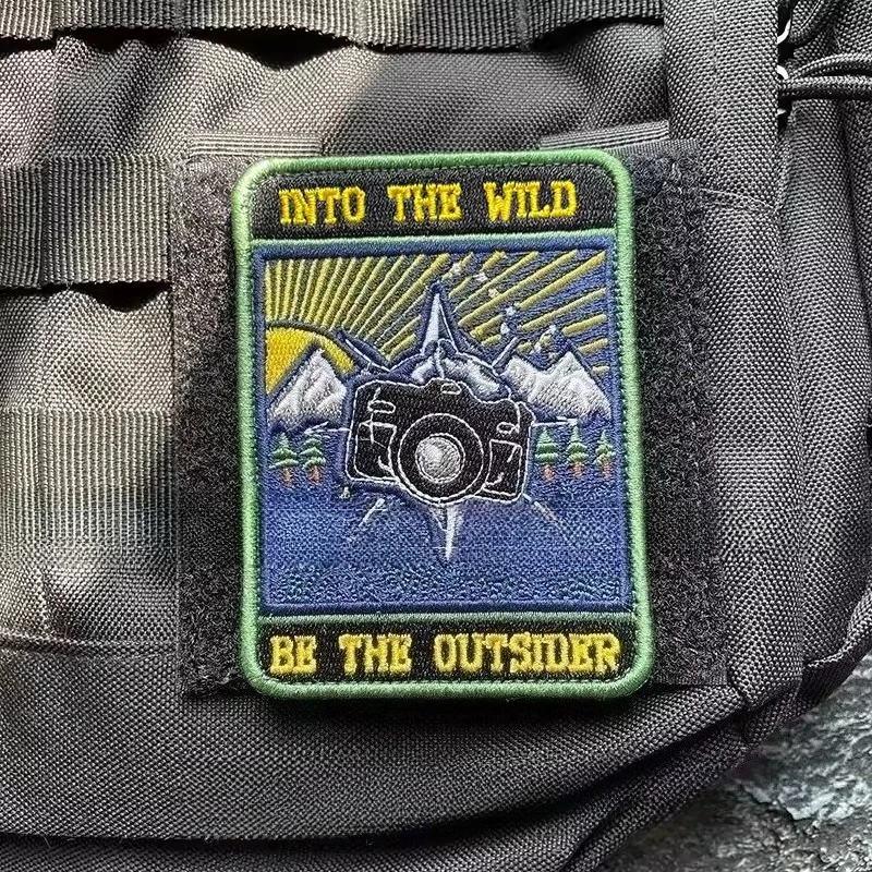 Parche bordado táctico cámara fotografía – Velcro para outdoor - imagen 2