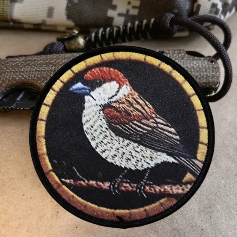 Parches tácticos de aves con velcro para gorra, mochila - imagen 4