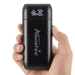 Alonefire cargador USB para baterías de litio recargables con LCD