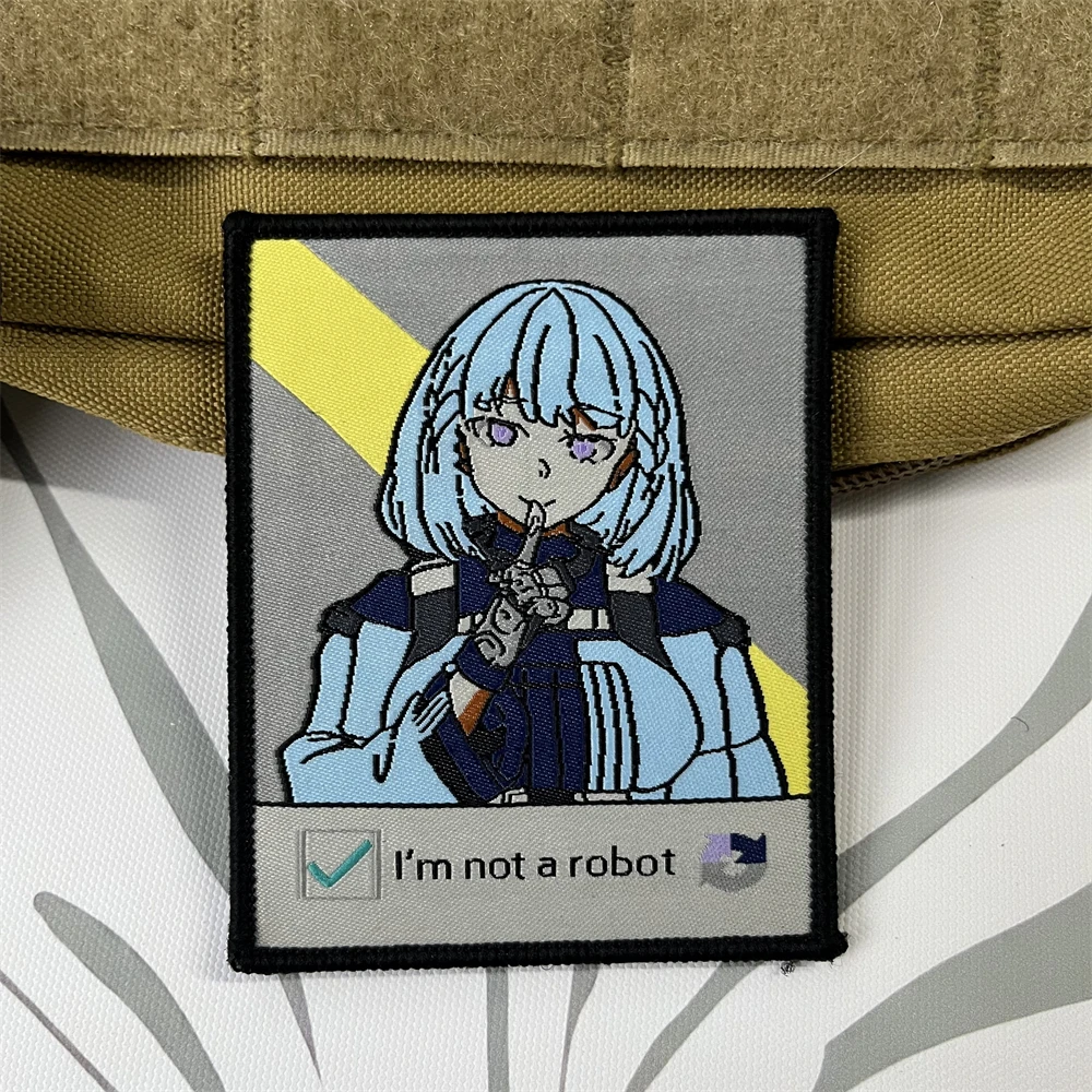 Parche RPK16 de primera línea para niña, moral táctica, Badgel'm Not Arobot Rebel Squad, brazalete de Anime, pegatinas con gancho bordado, ropa - imagen 5
