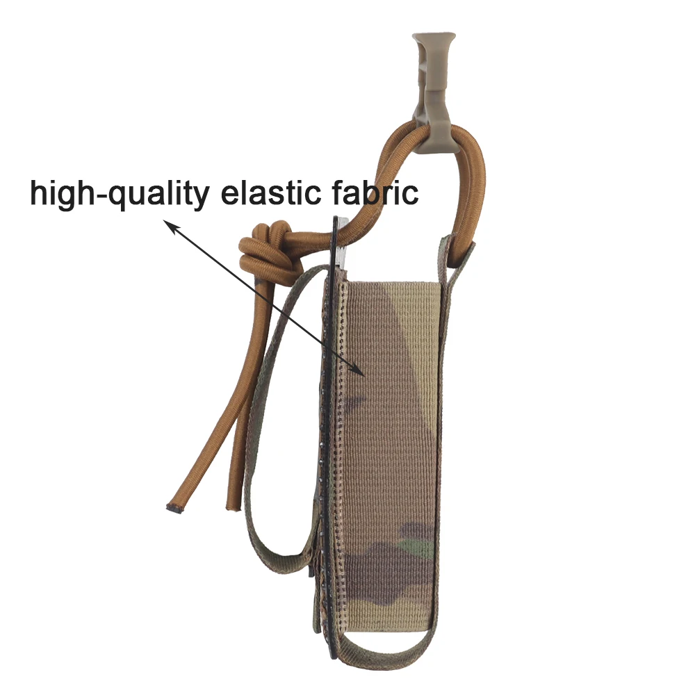 Bolsa elástica Tatical para pistola de un solo cargador, 9mm, MOLLE GLOCK MAG, Kit de cordón de choque, cinturón de retención, estilo Ferro de caza - imagen 5
