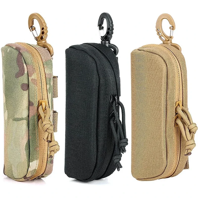 Estuche para gafas de seguridad, bolsa para gafas MOLLE, soporte para gafas de sol portátil a prueba de golpes con Clip, accesorios Molle de nailon 1000D duraderos