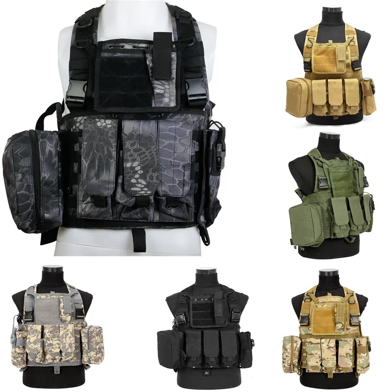 Chaleco táctico de combate Molle RRV para caza, arnés militar de Paintball, chaleco Airsoft con bolsa para revistas, accesorios EDC - imagen 5