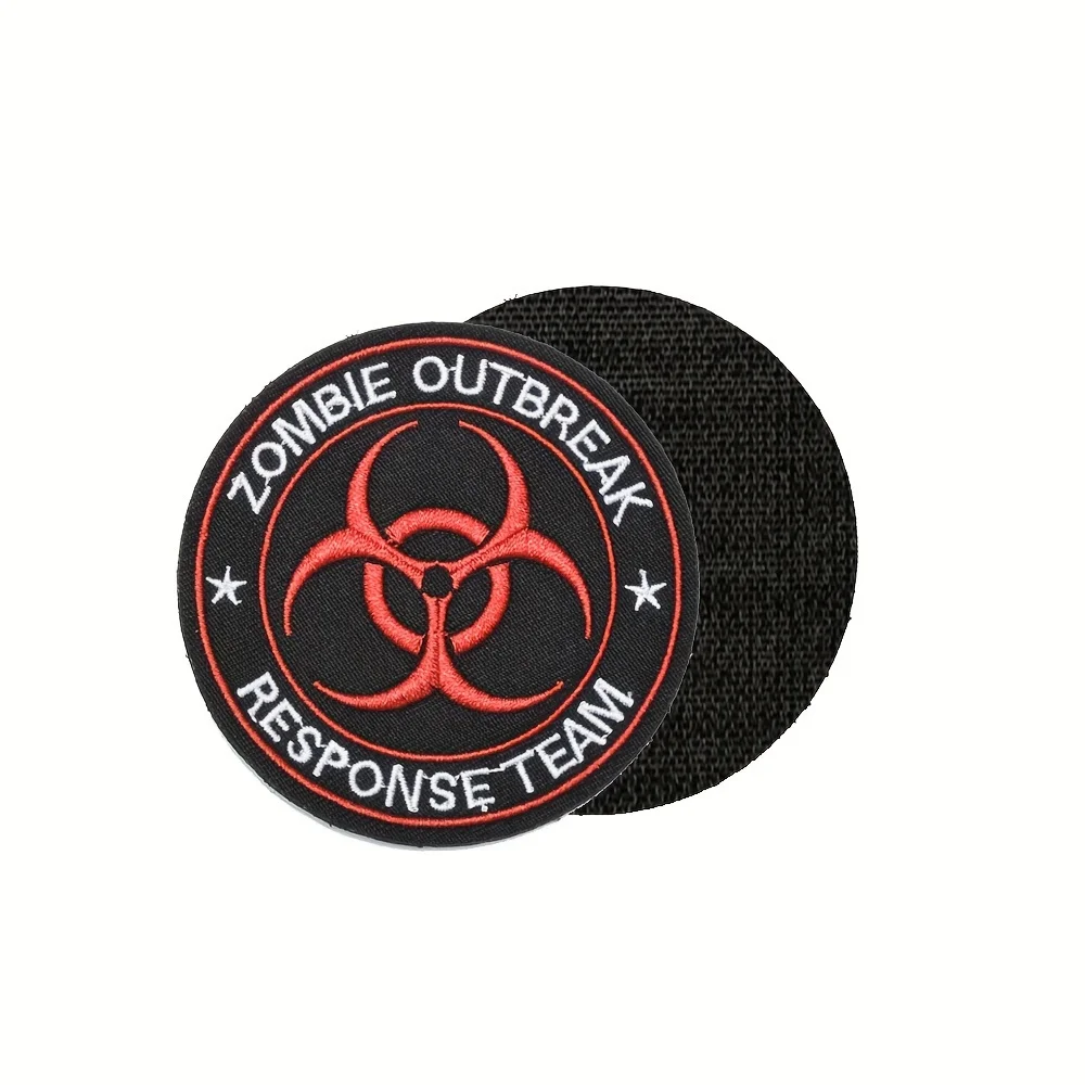 Parches Velcro Mochila TáCticos De Bordados Resident Evil Umbrella Corp. Zombie Outbreak Response Team Parche táctico de Velcros Moral militar Gaming Hook & Loop Cosplay - imagen 2