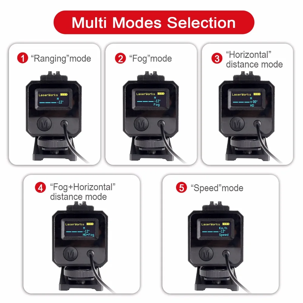 LE032 1200M telémetro IP65 impermeable al aire libre en tiempo Real táctico Mini telémetro láser alcance de caza montable para mira - imagen 3