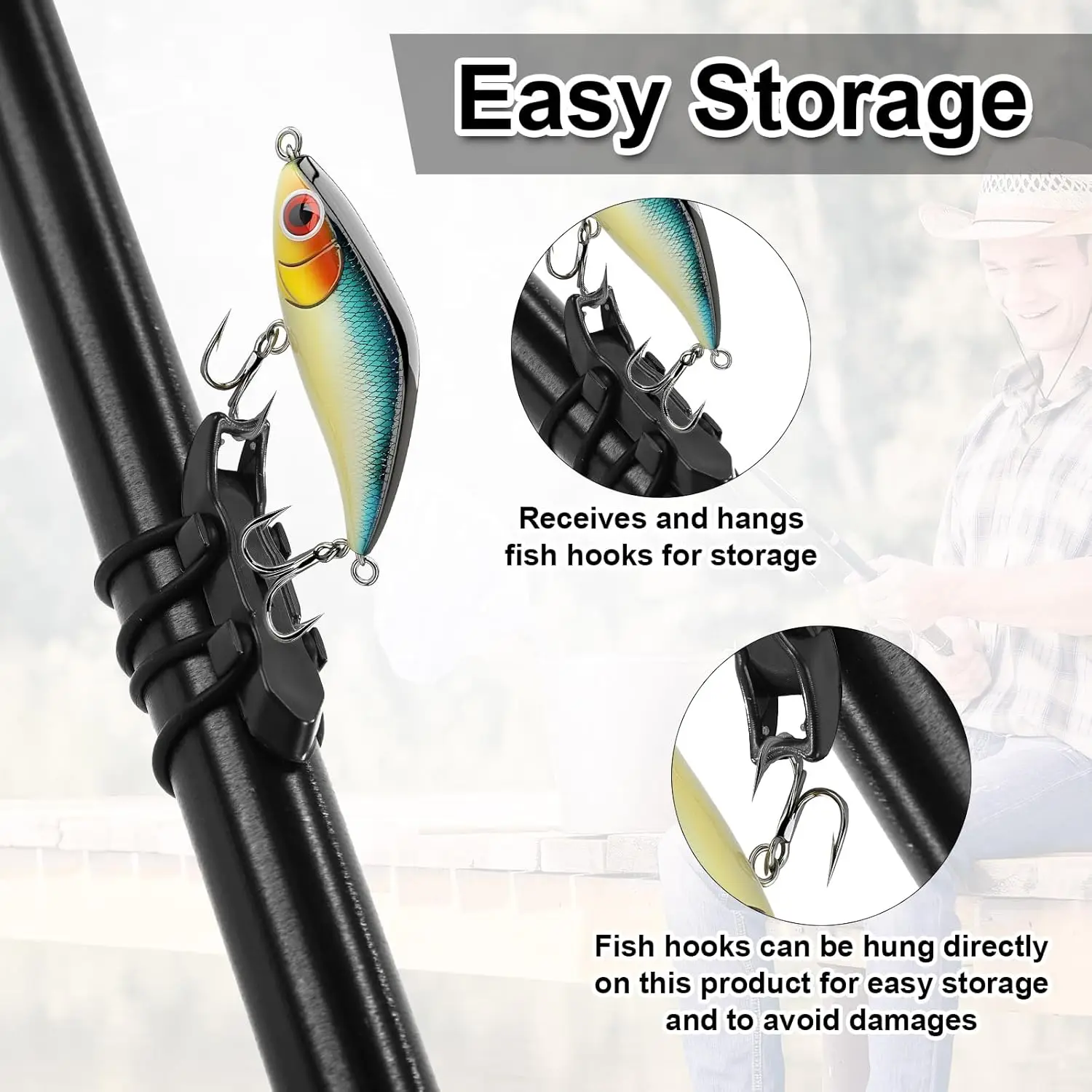 Gancho magnético para caña de pescar, soporte para caña de pescar, Kit de colgador de cebo rápido, accesorios de pesca, 4/10 Uds. - imagen 4