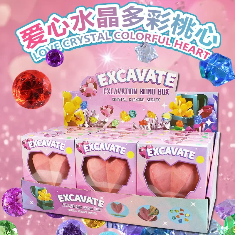 Kit de excavación arqueológica de gemas artesanal para niños