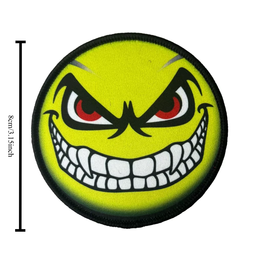 Parche táctico velcro smiley malvado – Moral para mochila y equipo
