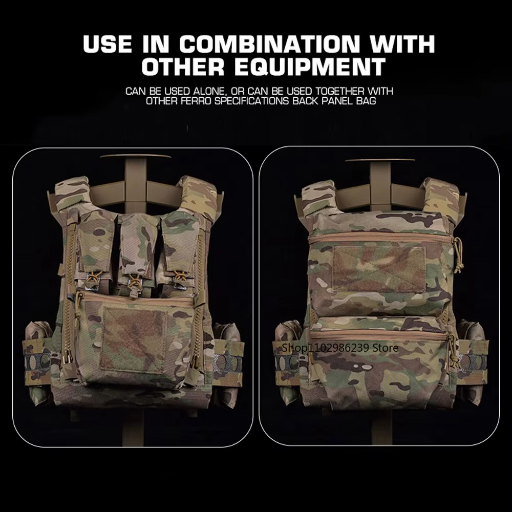 Chaleco táctico FCPC V5 MOLLE con bolsa trasera portaplacas - imagen 2