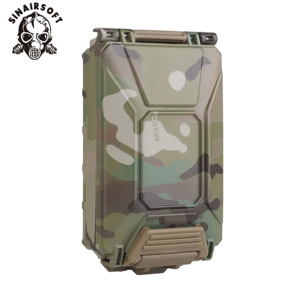 Caja de batería Modular táctica para 18350 18650 CR123 AAA CR2032, soporte para baterías, caja impermeable a prueba de polvo, MOLLE integrado - imagen 3