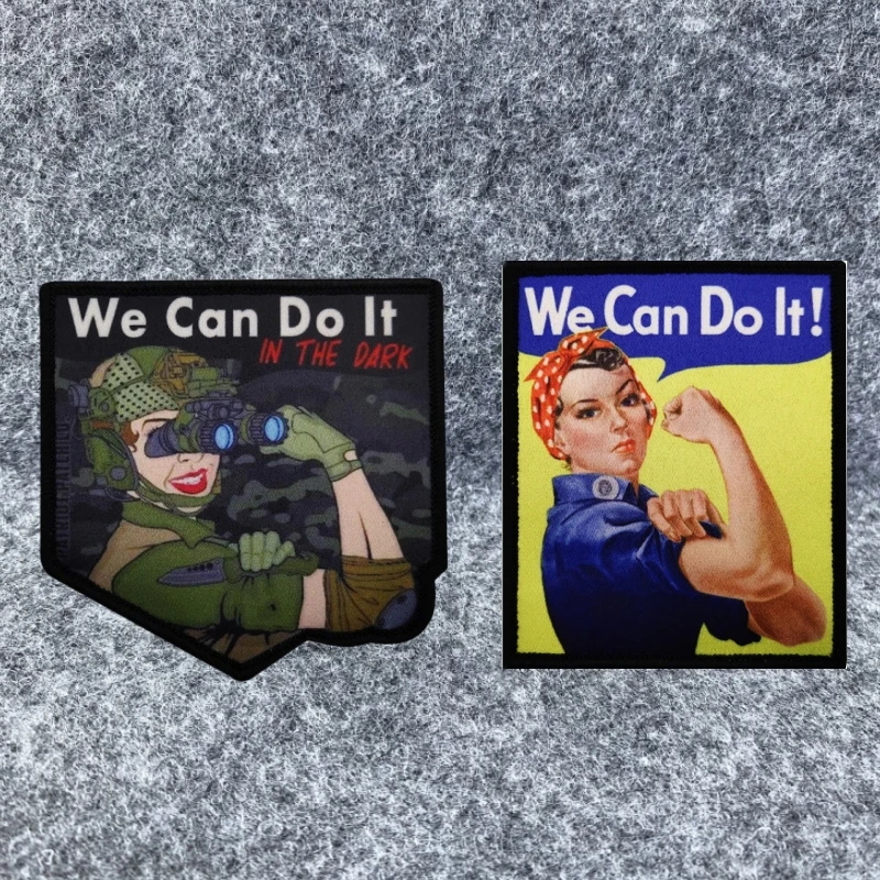 WE CAN DO IT Mark-parches de tela con estampado para chica, pegatina de mochila táctica de chica Sexy, parche militar en la oscuridad, insignia de moral - imagen 2