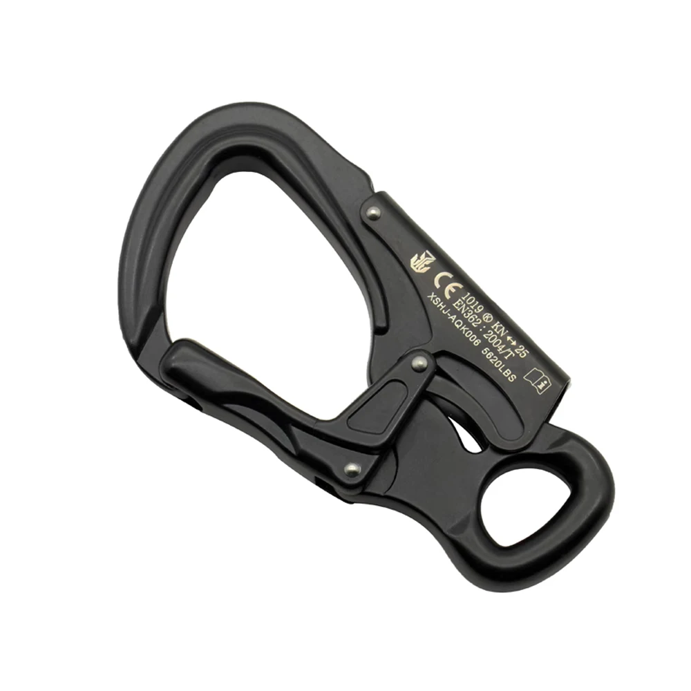 Hebilla de descenso rápido para caza al aire libre con sello, cuerda de seguridad elástica de liberación rápida, hebilla colgante de rana, cuerda de seguridad de doble cabeza - imagen 4