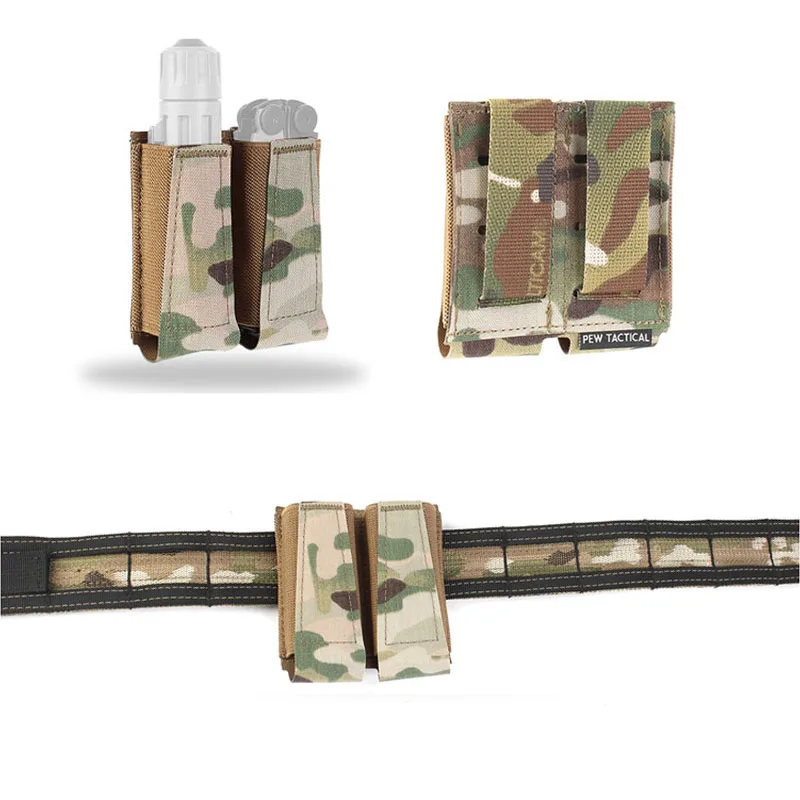 Cinturón táctico doble bolsa Molle de 9MM bolsa para artículos diversos bolsa de partición elástica camuflaje al aire libre - imagen 4