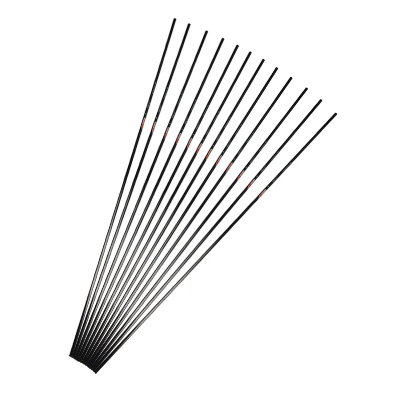 Flechas de carbono puro para tiro con arco, eje de flecha de 30 y 32 pulgadas, SP300/340/400/500/600, id6.2 mm, para caza, bricolaje, 6/12 unidades - imagen 2