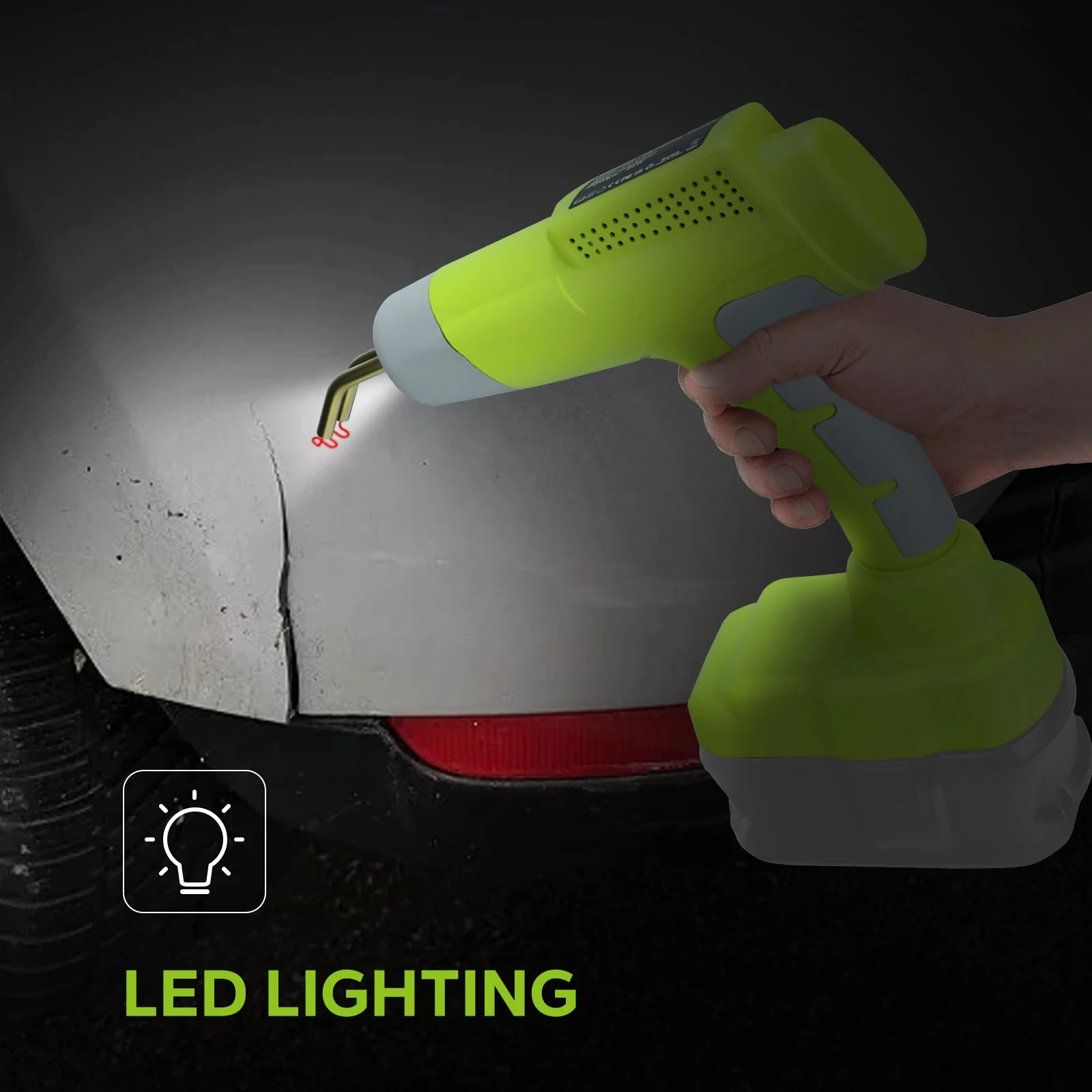 Máquina de soldadura de plástico inalámbrica para Makita, DeWalt, Milwaukee y Ryobi, pistola de soldar de reparación de grietas de Panel portátil de 18V-20V - imagen 3