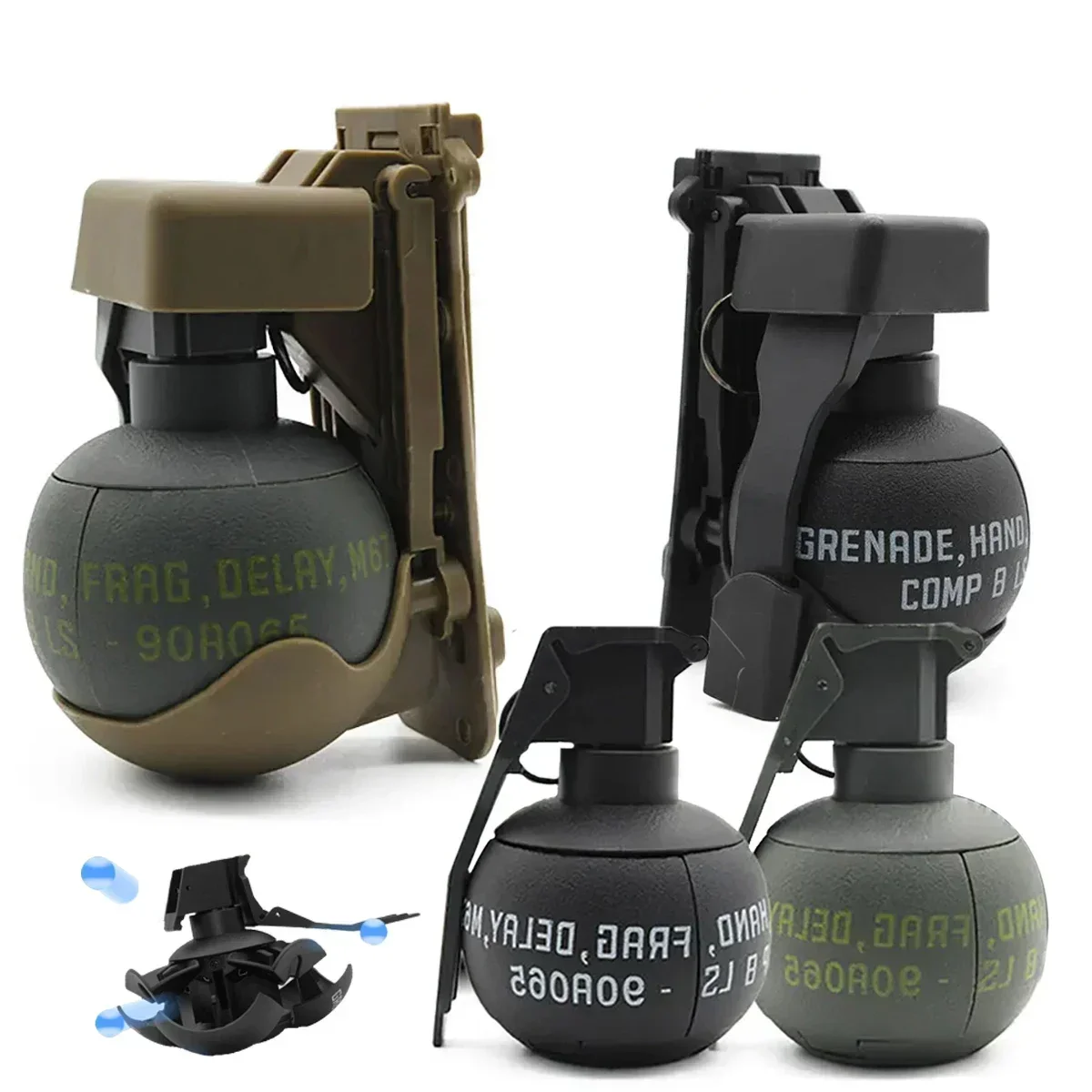 Granada de humo M67 táctica rebotante para airsoft exterior