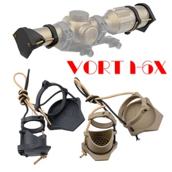 Cubierta de lente de RifleScope de tubo táctico VORT 1-6X con tapa trasera Protector de tapa de nailon accesorios de tapa de protección abatible hacia arriba
