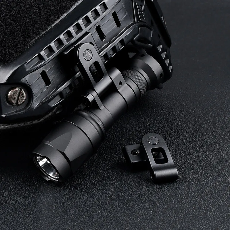 WADSN-montaje rápido para casco Surefir, M300, M600, Mini Luz de explorador, M340, M640, linterna táctica, M-AX, adaptador de abrazadera de riel para casco de arco - imagen 5