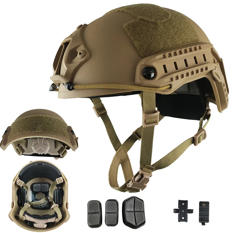 Casco táctico rápido antidisturbios ABS suspensión de 4 puntos circunferencia de cabeza ajustable para protección militar CS Airsoft al aire libre - imagen 2