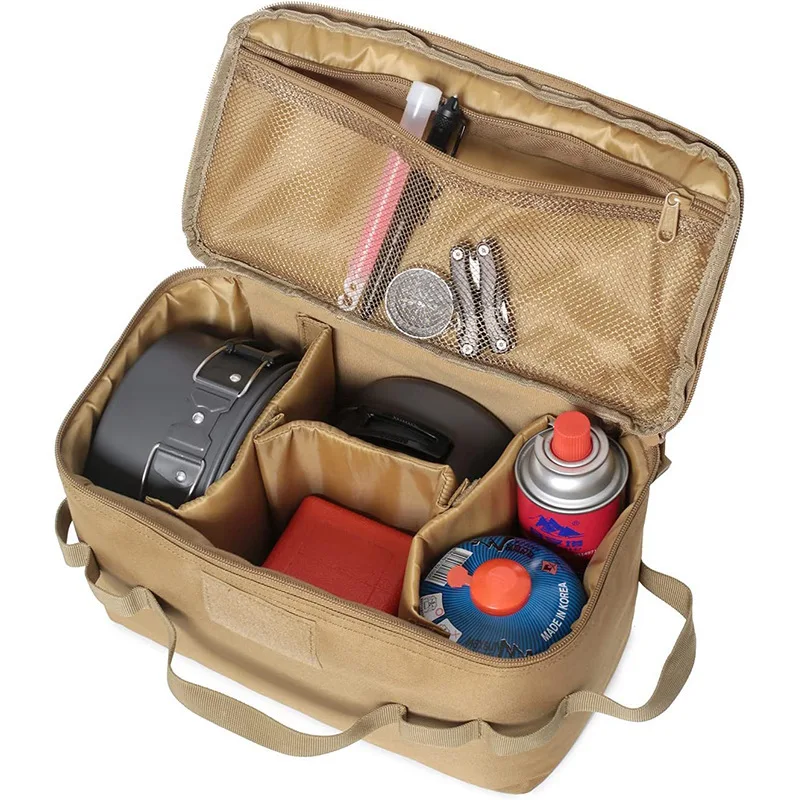 Bolsa de almacenamiento de tanque de Gas para acampar al aire libre, bolsa de herramientas para uñas de tierra de gran capacidad, bote de Gas, utensilios de cocina para Picnic, bolsa de Kit - imagen 2