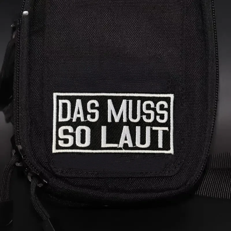 Parche "DAS MUSS SO LAUT", insignia de moral militar, gancho bordado y bucle, mochila, ropa, accesorios decorativos, pegatina, brazalete