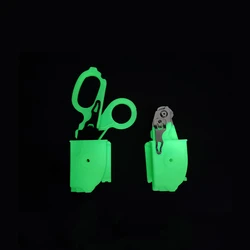 Tijeras tácticas EDC – Acero inoxidable con funda luminosa